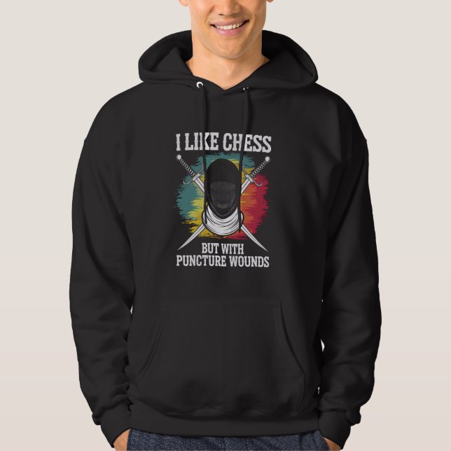Sudadera Esgrima Como Ajedrez Pero Con Esgrima De Heridas D (Anverso)