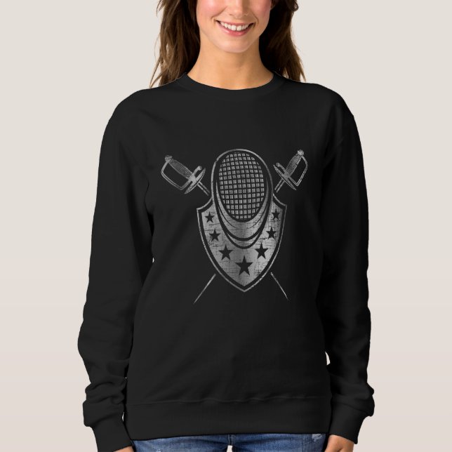 Sudadera Esgrima  Esgrimista Espadachín Florete Sable M (Anverso)