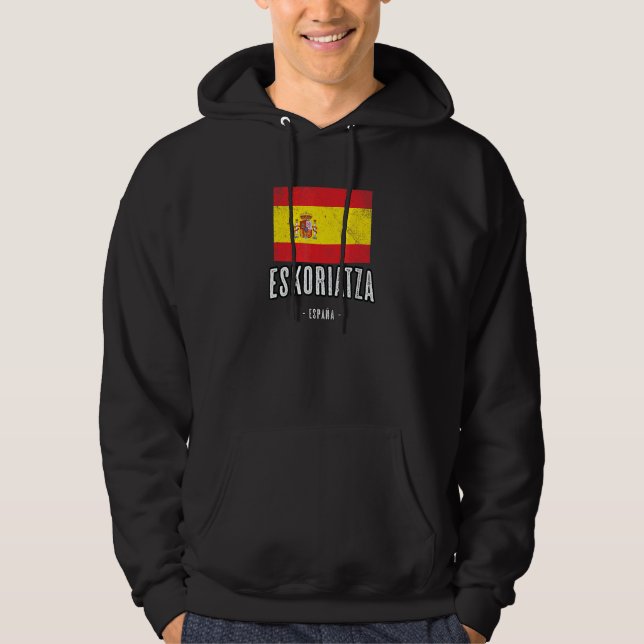 Sudadera Eskoriatza España Es Bandera Ciudad - Bandera Ropa (Anverso)