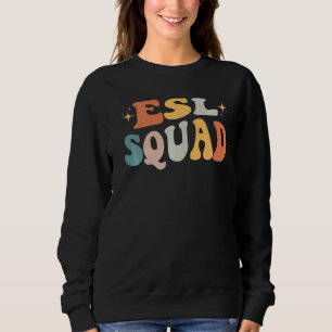 Sudadera Esl Squad Esl Estudiante Retro A La Escuela