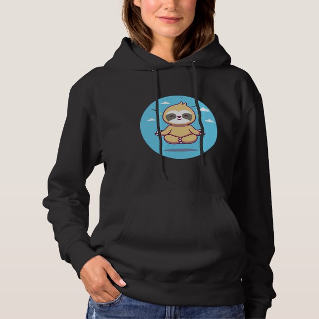 Sudadera Eslogan de yoga lindo (Anverso)