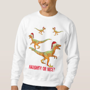 Sudadera Eslogan divertido de Navidad del dinosaurio Veloci
