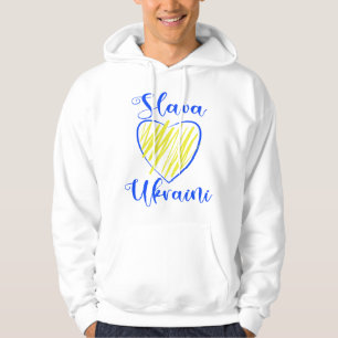 Sudadera Eslogan Slava Ukraini Gloria a Ucrania corazón