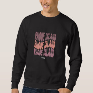 Sudadera Eslogan vintage de Rhode Island - Estado retro de