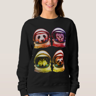 Sudadera Eslora De Gato Astronauta Panda Wolf Espacio Para 