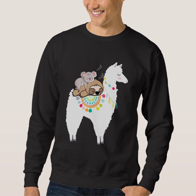 Sudadera Eslora suave en el niño de Llama Koala (Anverso)