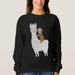 Sudadera Esloth Riding Llama Un Animal Cute Para Los Niños