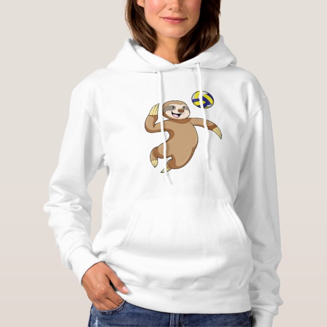 Sudadera Eslovaco como jugador de voleibol con voleibol (Anverso)