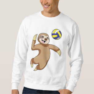 Sudadera Eslovaco como jugador de voleibol con voleibol