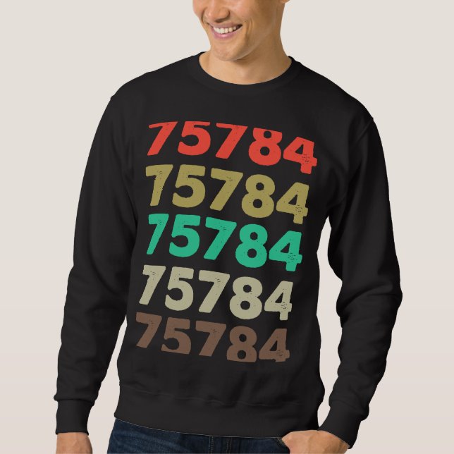 Sudadera Eso Dice 75784 Código Retro Zip Zipcode 75784 (Anverso)
