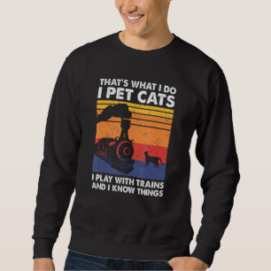 Sudadera Eso es lo que hago, Mascota gatos que juego con lo