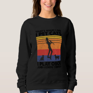 Sudadera Eso es lo que hago yo acaricio gatos toco el oboe 