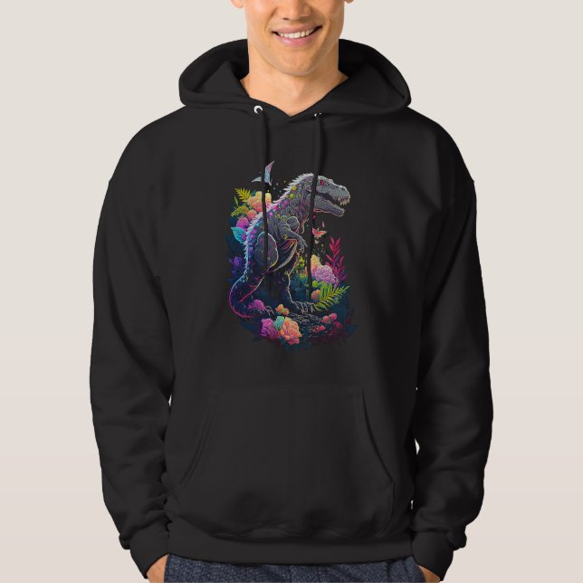 Sudadera Esoteric Rex Trex Crystals Cute Illustration  2 (Anverso)