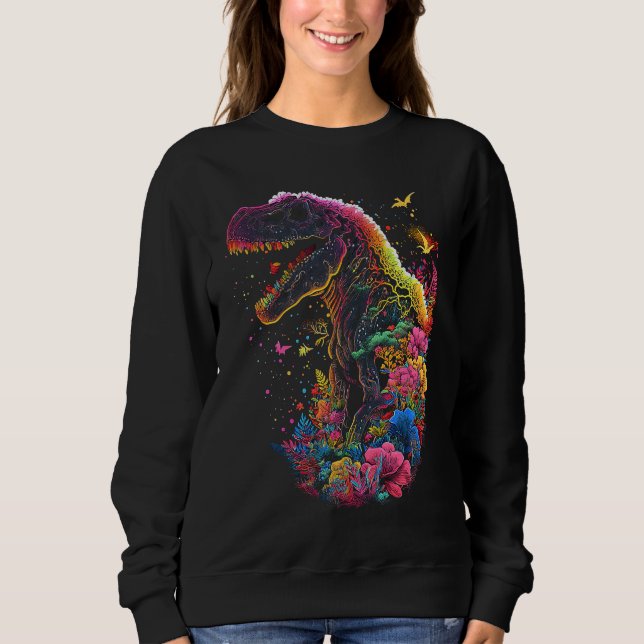 Sudadera Esoteric Rex Trex Crystals Cute Illustration  4 (Anverso)