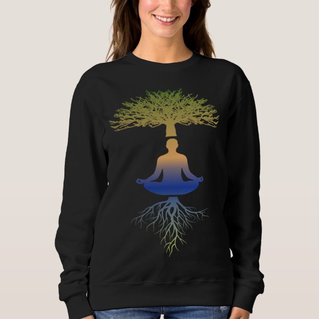 Sudadera ESOterik Tree of Life Yoga Tree of Life Meditation (Anverso)