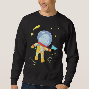 Sudadera Espacio Astronauta Hippo Galaxia Para Niños Adulto