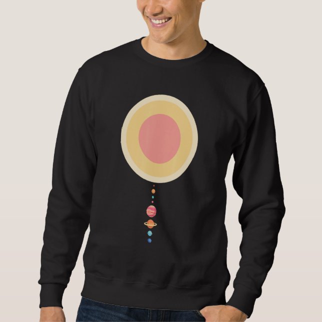 Sudadera Espacio Astronómico Geeks Modelo De Escala Sistema (Anverso)