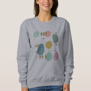 Sudadera Espacio atómico retro Edad de mediados de siglo mo