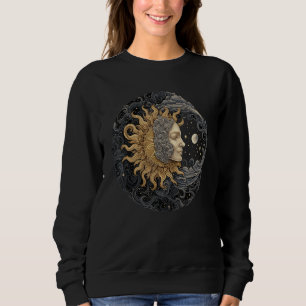 Sudadera Espacio Celeste Sol Luna Boho Luna Solar Astronomí