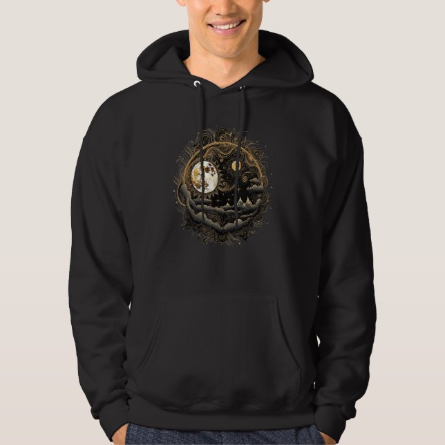 Sudadera Espacio Celestial Sol Luna Boho Luna Solar Astrono (Anverso)