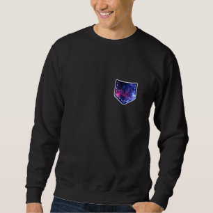 Sudadera Espacio cósmico Galaxia Alien Pocket Art Orgullo