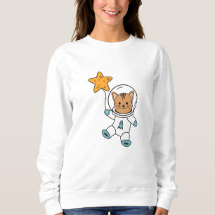 Sudadera Espacio de estrella de la luna del planeta del gat