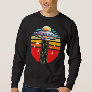 Sudadera Espacio de sustracción de Ufo Retro Objeto Volante