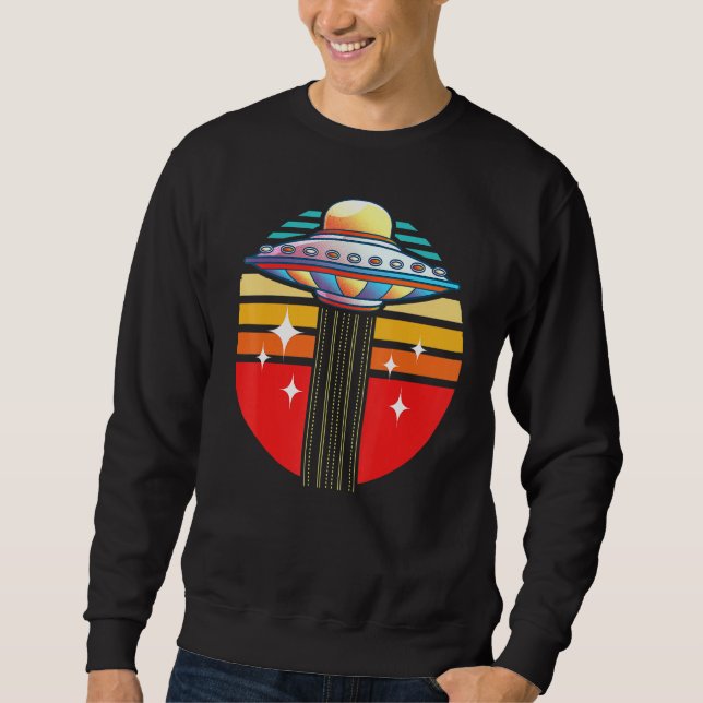 Sudadera Espacio de sustracción de Ufo Retro Objeto Volante (Anverso)