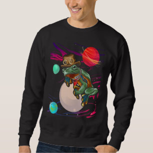 Sudadera Espacio estético de galaxia trippy de rana psicodé
