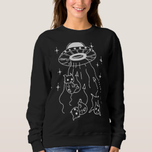 Sudadera Espacio exterior del gato U F O Alien Kitty Cat