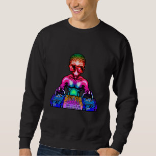 Sudadera Espacio Psicodélico Rave Alien DJ Techno House Mus