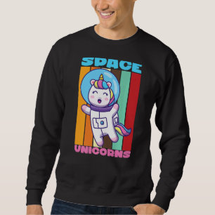 Sudadera Espacio Retro Unicornios I Niños I Espacio Galaxia