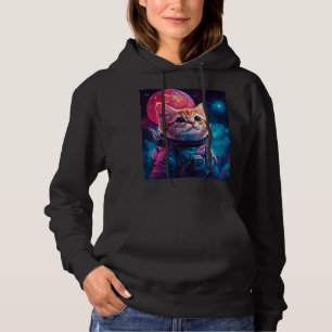 Sudadera Espacio rosa astronauta de gato