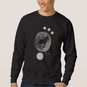 Sudadera Espacios de Lobos Tribales Para Noches de Luna Hom