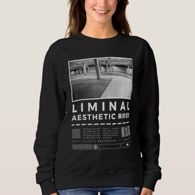 Sudadera Espacios liminales Internet retro 80 y 90 Backroom (Anverso)