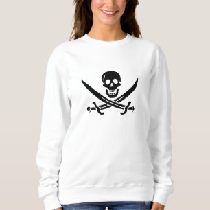Sudadera Espadas cruzadas por el cráneo de la bandera pirat