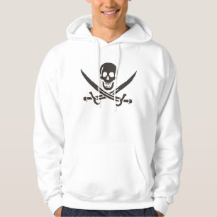 Sudadera Espadas de cráneo de obsidiana Bandera pirata de C