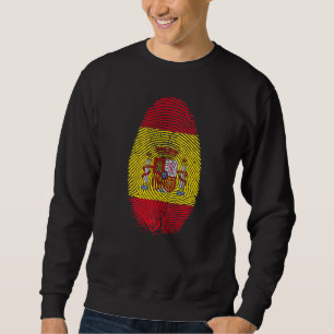 Sudadera España Bandera Huella Detrás Está En Mi Adn Para E