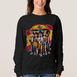 Sudadera España Bandera Niños niños Chicas Mes de Patrimoni
