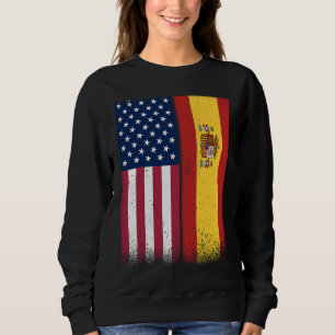 Sudadera España Banderas españolas americanas Orgulloso EE