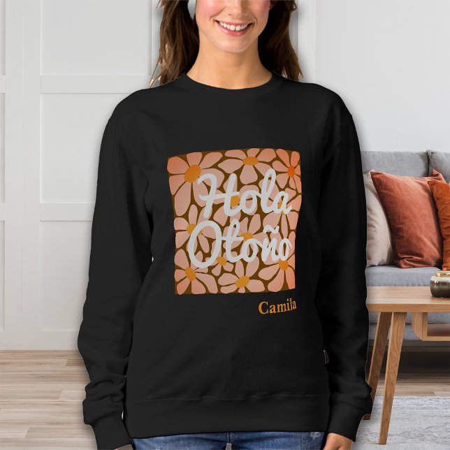 Sudadera Español Hello Otoño Fall Vibes Personalize (Subido por el creador)