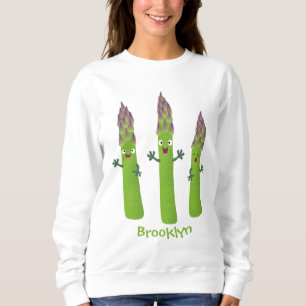 Sudadera Espárrago lindo cantando trío de verduras personal