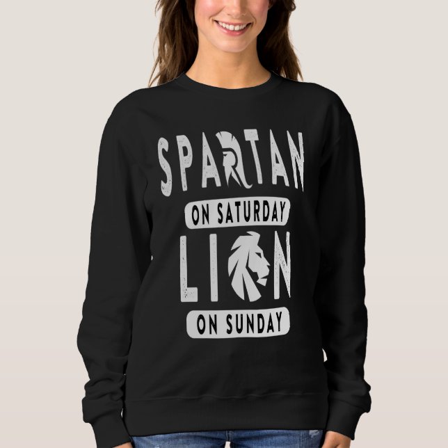 Sudadera Espartano El Sábado León En Las Ideas Dominicales  (Anverso)