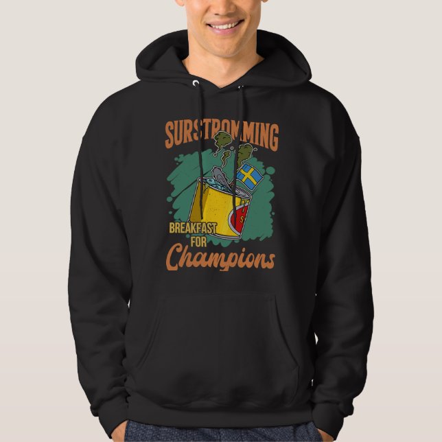 Sudadera Especialidad sueca de pescado Surstromming puke fi (Anverso)