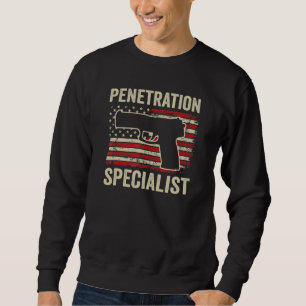 Sudadera Especialista en penetración Hombre pistola bro