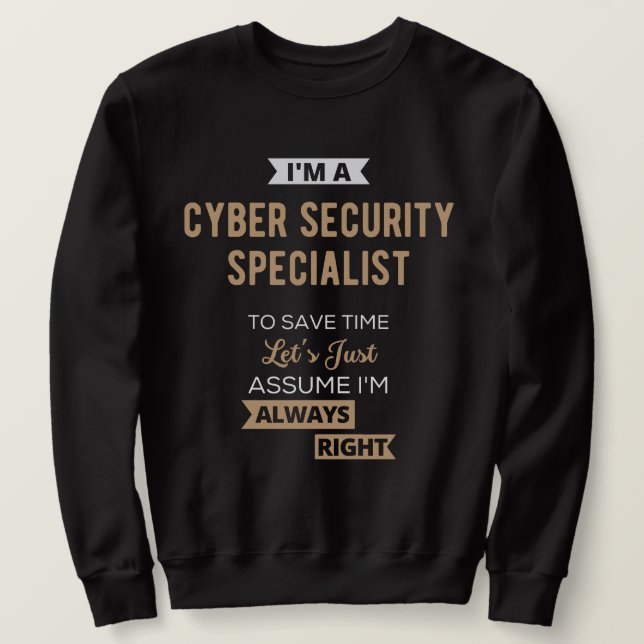 Sudadera Especialista en seguridad cibernética (Anverso del diseño)
