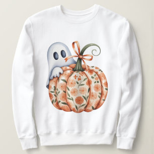 Sudadera Espectacular fantasma y calabaza floral Peek Hallo