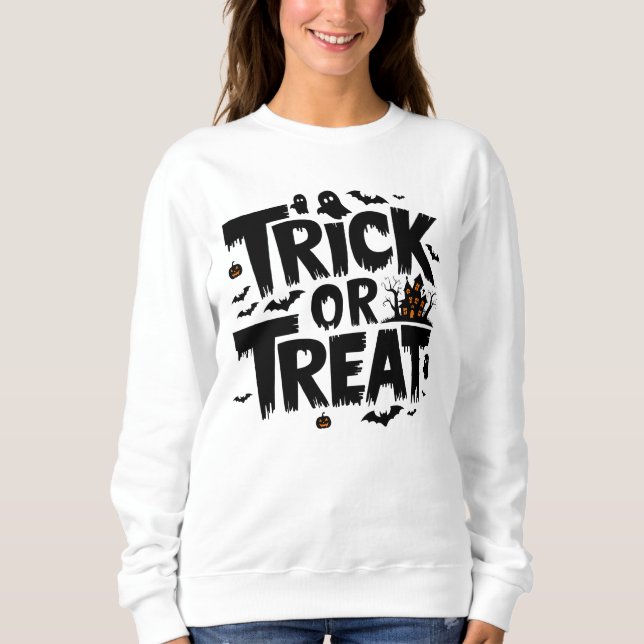 Sudadera Espectacular noche de Halloween con truco o divers (Anverso)