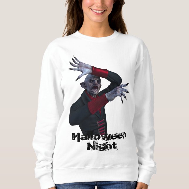 Sudadera Espectacular vampiro nocturno de Halloween (Anverso)