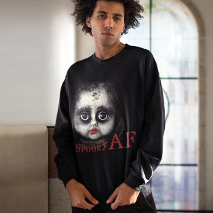 Sudadera Espeluznante Gótico ardiente de AF Doll Face Hallo